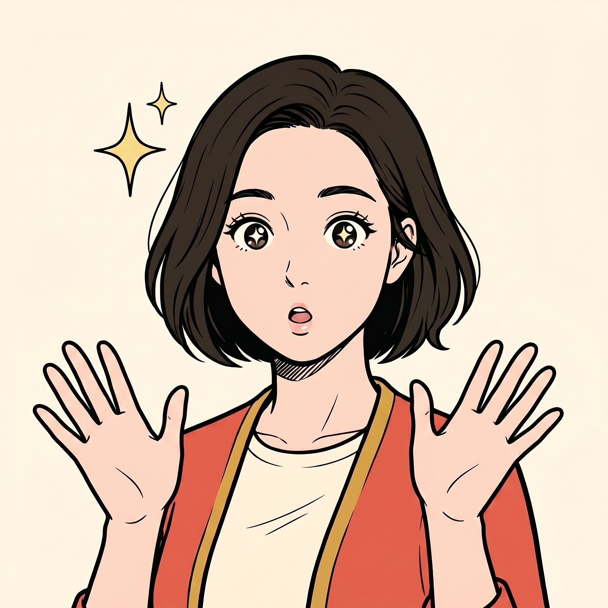 ケイの驚いた表情